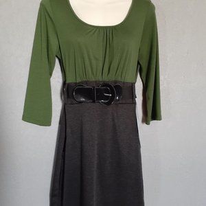 Hypnotik Dress with Pockets size XL *NEW WITH TAGS* Casual Work Dress GREEN Gray